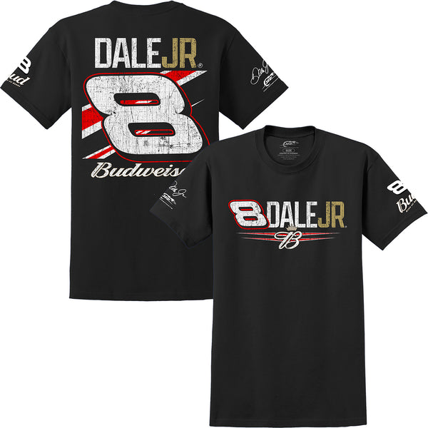 Dale Earnhardt Jr 2024 Bud Vintage #8 Black 4-Spot T-Shirt