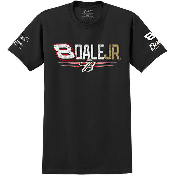 Dale Earnhardt Jr 2024 Bud Vintage #8 Black 4-Spot T-Shirt