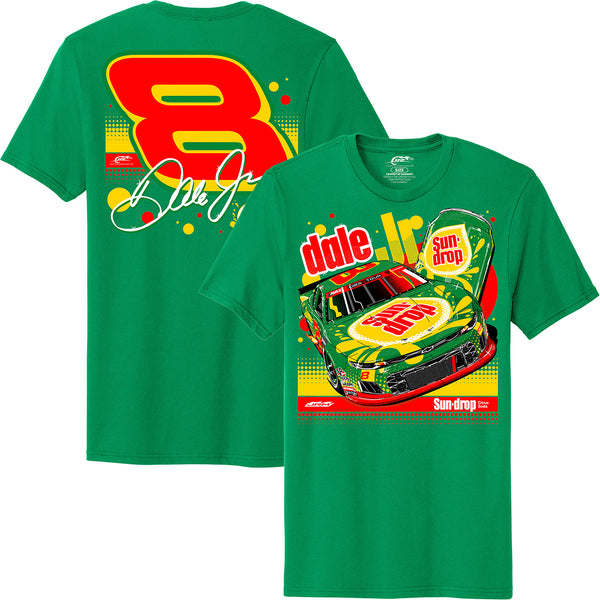 Dale Earnhardt Jr 2025 Sun Drop #8 Late Model Green 2-Spot T-Shirt