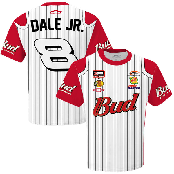 Dale Earnhardt Jr 2025 Bud #8 Late Model Sublimated Uniform Pit Crew T-Shirt