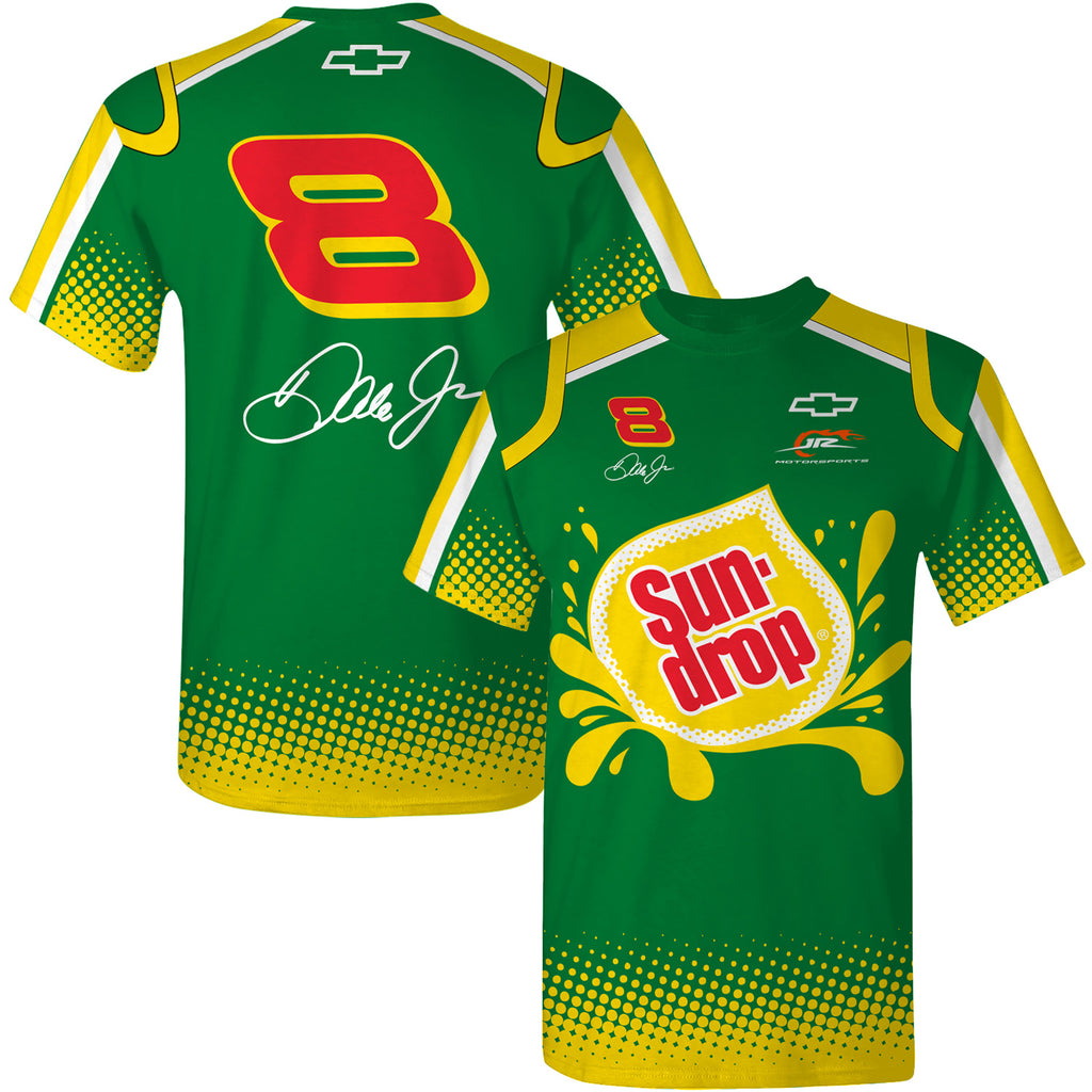 Dale Earnhardt Jr 2025 Sun Drop #8 Late Model Sublimated Uniform Pit Crew T-Shirt