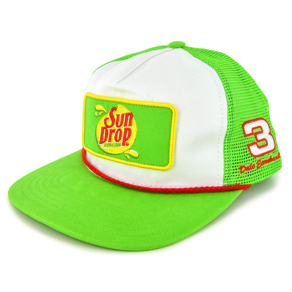 Dale Earnhardt Jr 2023 Sun Drop Sponsor Flatbill Snapback Hat Green/White #3