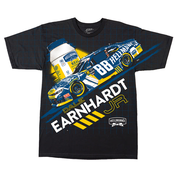 Dale Earnhardt Jr 2024 Hellmann's #88 Total Print Black T-Shirt NASCAR