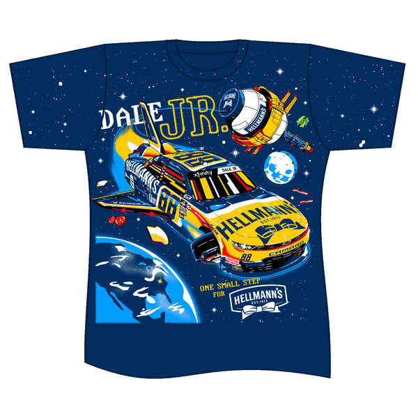 Dale Earnhardt Jr 2023 Hellmann's Total Print T-Shirt Blue #88 NASCAR