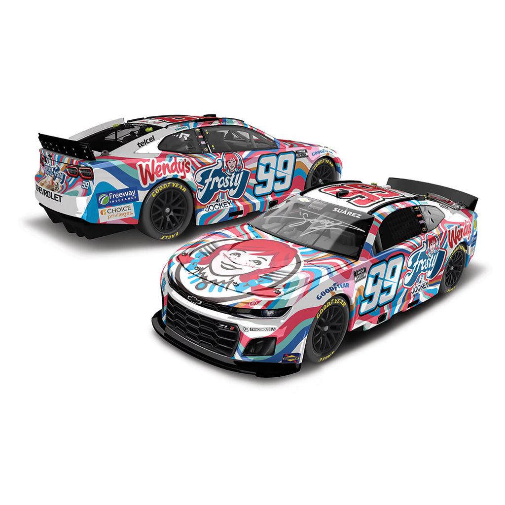 Daniel Suarez Autographed Wendy's Frosty 1:24 Standard 2025 Diecast Car #99 NASCAR