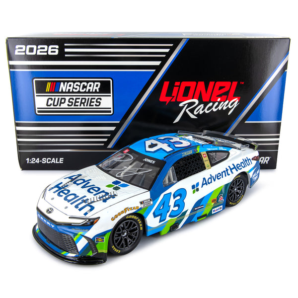 Erik Jones Autographed Advent Health 1:24 Standard 2026 Diecast Car #43 NASCAR
