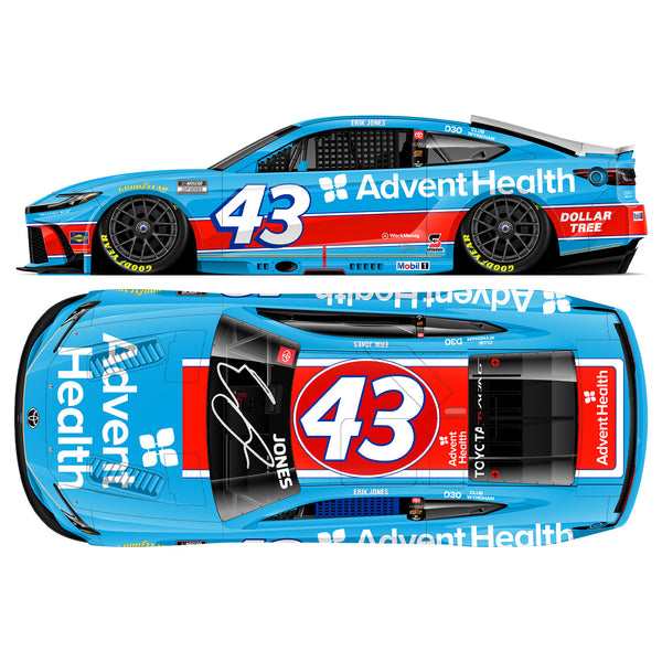 Erik Jones Autographed Darlington Throwback to 1994 Wally Dallenbach 1:24 Standard 2026 Diecast #43 NASCAR