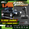 Greenlight 1:64 The Fast & The Furious "Dom's 1970 Charger" Remote Controlled Diecast In Motion Combo Set