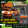 Greenlight 1:64 The Fast & The Furious "Brian's 1994 Supra" Remote Controlled Diecast In Motion Combo Set