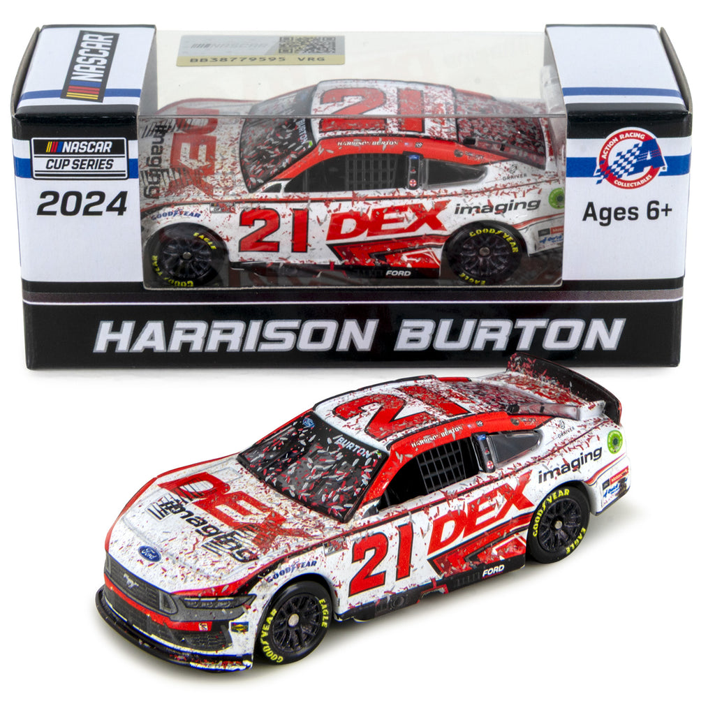 Harrison Burton Daytona First Cup Series Race Win / 100th Wood Brothers Team Win 1:64 Standard 2024 Diecast Car Dex #21 NASCAR