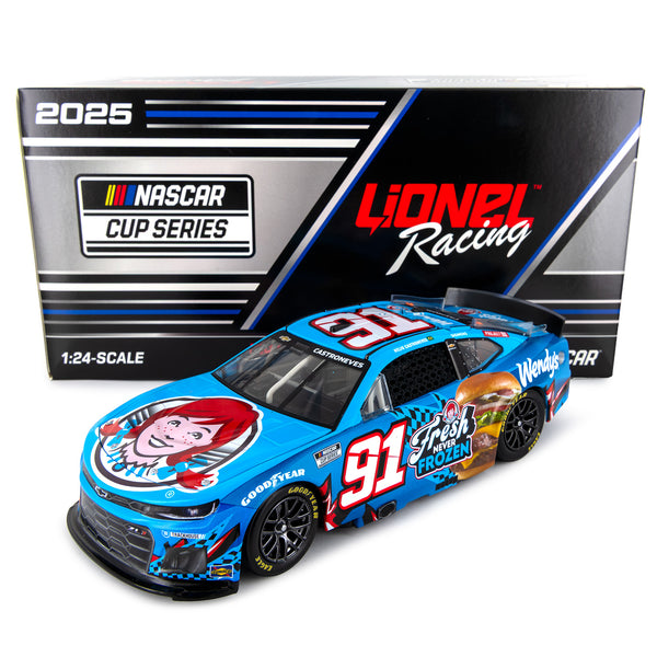 Helio Castroneves Wendy's 1:24 Standard 2025 Diecast Car #91 NASCAR