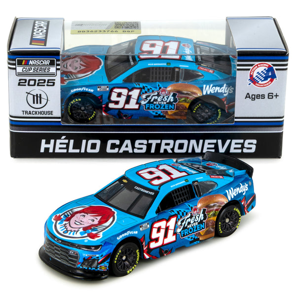 Helio Castroneves Wendy's 1:64 Standard 2025 Diecast Car #91 NASCAR