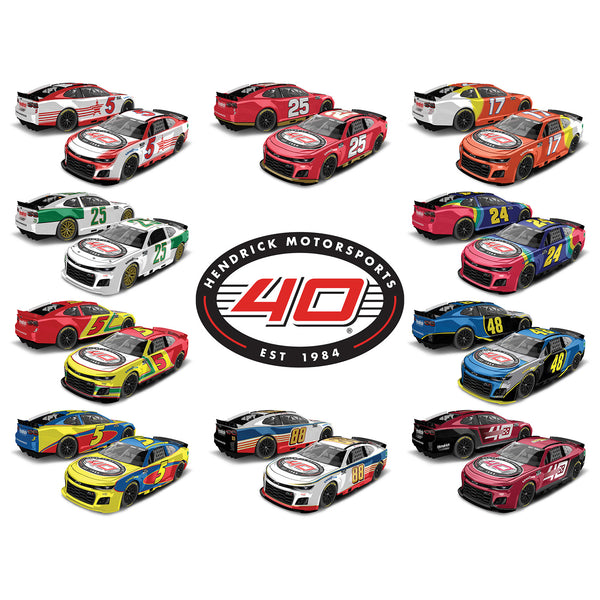 Hendrick Motorsports 40th Anniversary Collection 10-Car 1:64 Standard 2023 Diecast Set In Special Collectible Packaging