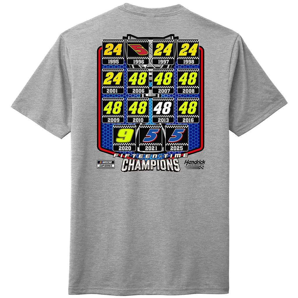 Hendrick Motorsports 15-Time Champion T-Shirt Gray