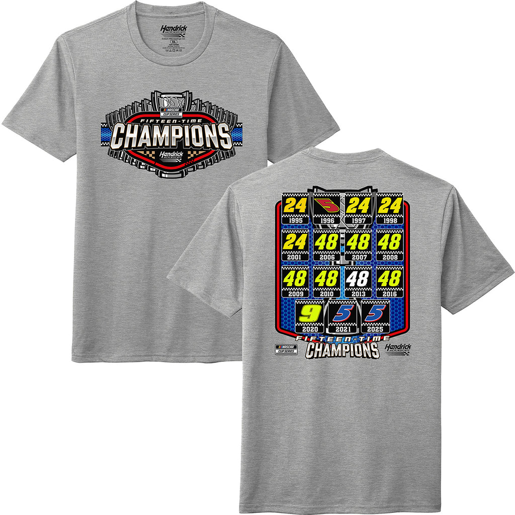 Hendrick Motorsports 15-Time Champion T-Shirt Gray