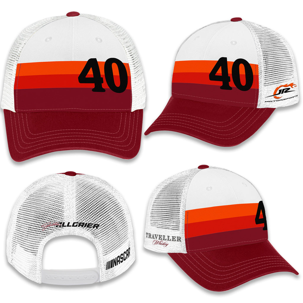 Justin Allgaier 2026 Traveller Whiskey #40 JR Motorsports Big Number Snapback Mesh Hat