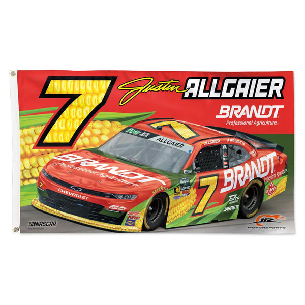 Justin Allgaier 2026 Brandt #7 Car 3x5 Flag
