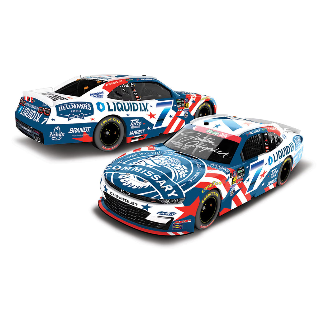 Justin Allgaier Autographed Hellmann's / Liquid I.V. DeCA 1:24 Standard 2026 Diecast Car #7 NASCAR