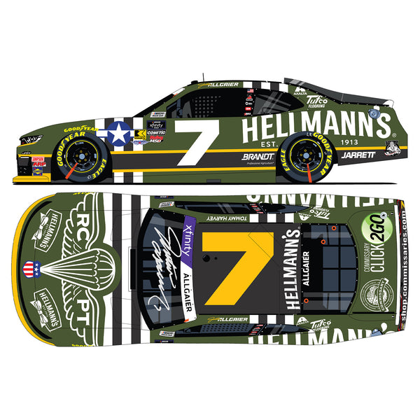 Justin Allgaier Autographed Hellmann's RCPT Salutes Xfinity Series 1:24 Standard 2025 Diecast Car #7 NASCAR