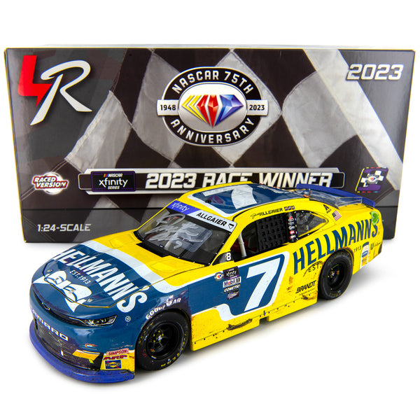 Justin Allgaier Autographed Martinsville Xfinity Series Race Win 1:24 Standard 2023 Diecast Car Hellmann's #7 NASCAR