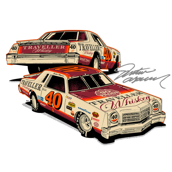 Justin Allgaier Autographed 1978 Chevrolet Traveller Whiskey 1:24 Standard 2026 Diecast Car #40 NASCAR