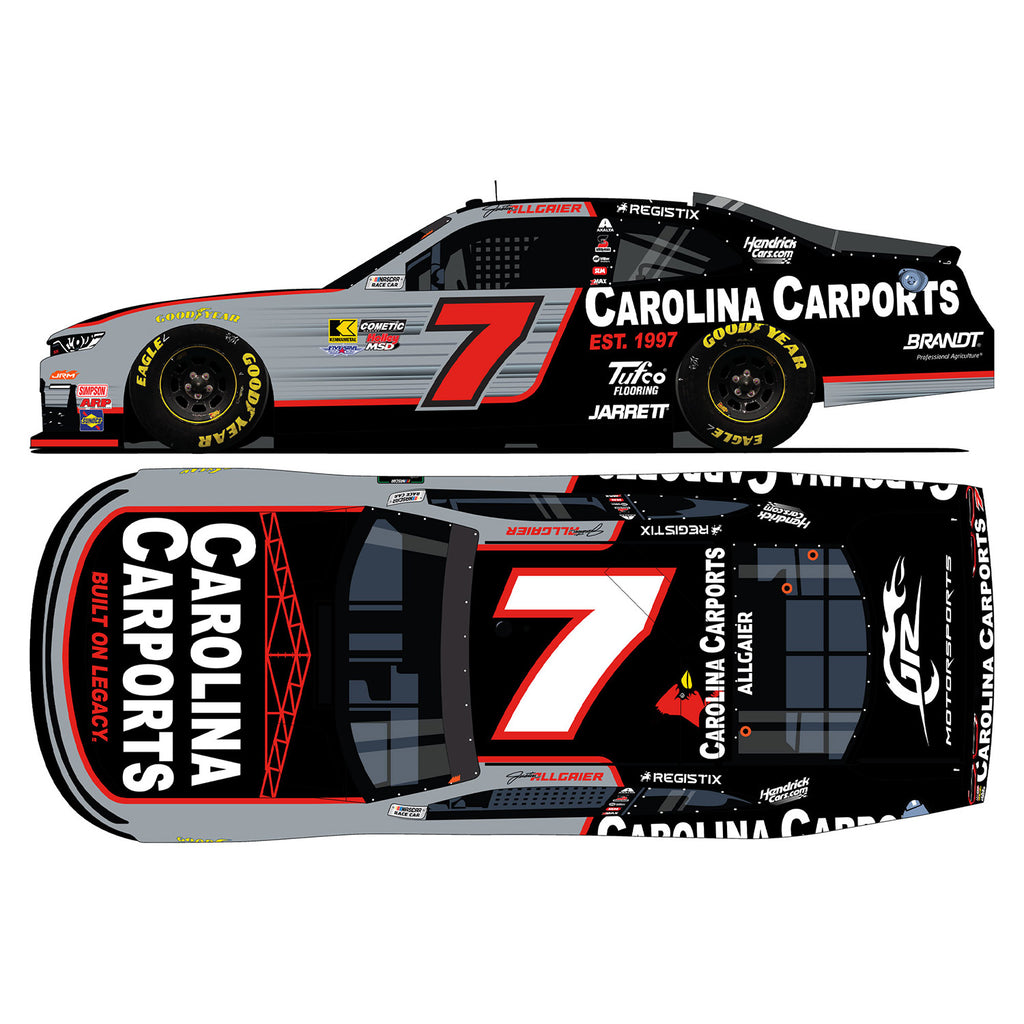 Justin Allgaier Carolina Carports 1:24 Standard 2026 Diecast Car #7 NASCAR