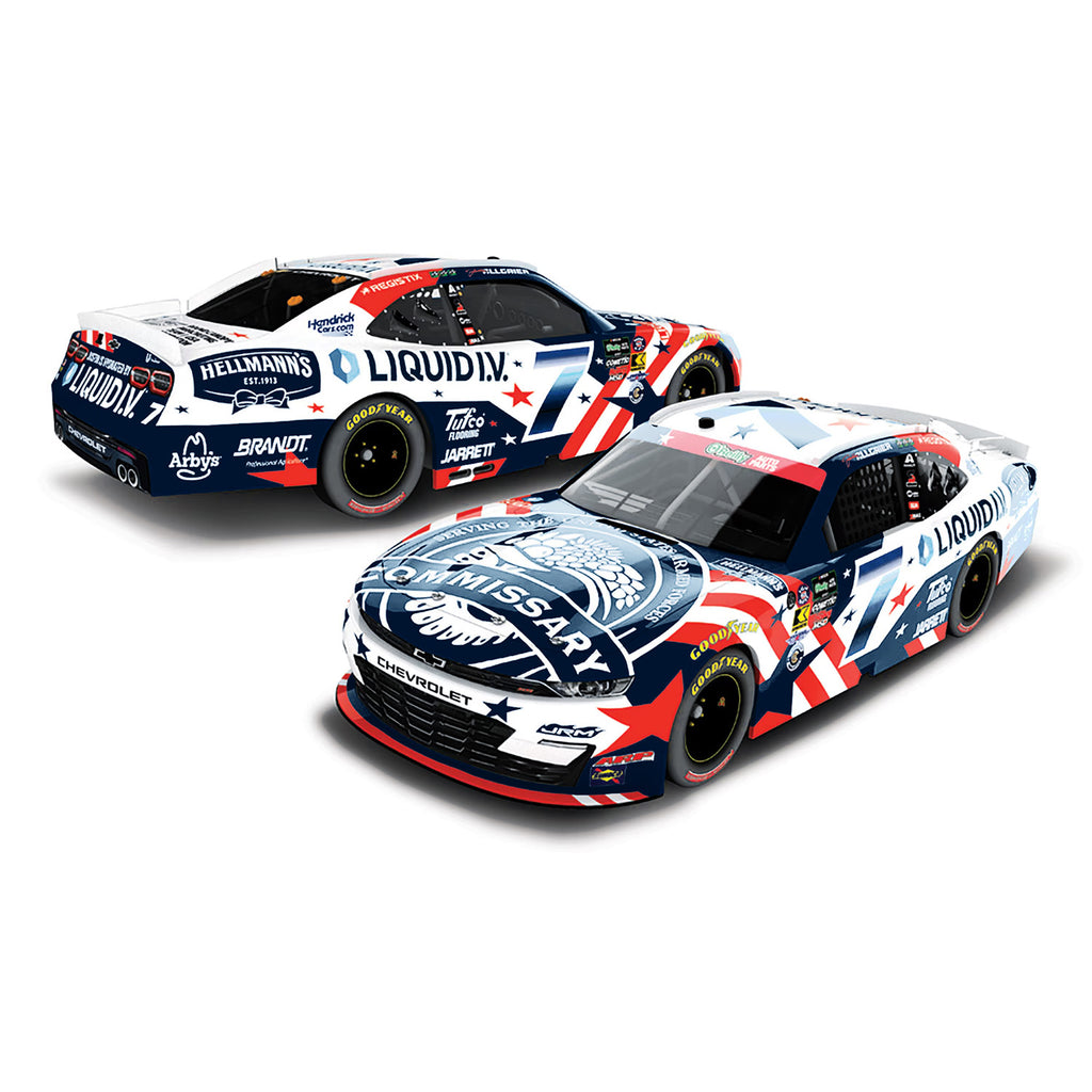 Justin Allgaier Hellmann's / Liquid I.V. DeCA 1:24 Color Chrome 2026 Diecast Car #7 NASCAR