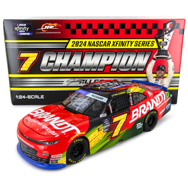 Justin Allgaier / Dale Earnhardt Jr Dual Autographed NASCAR Xfinity Series Champion 1:24 Standard 2024 Diecast Car Hand Signed - Exclusive #7 Brandt