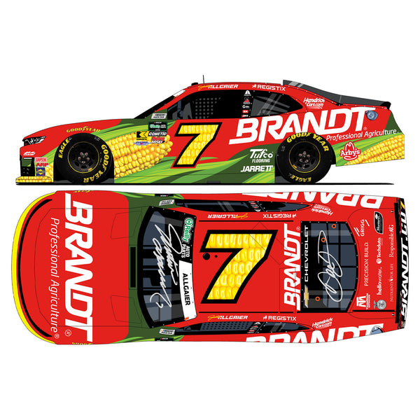 Justin Allgaier / Dale Earnhardt Jr Dual Autographed Brandt 1:24 Standard 2026 Diecast Car #7 NASCAR