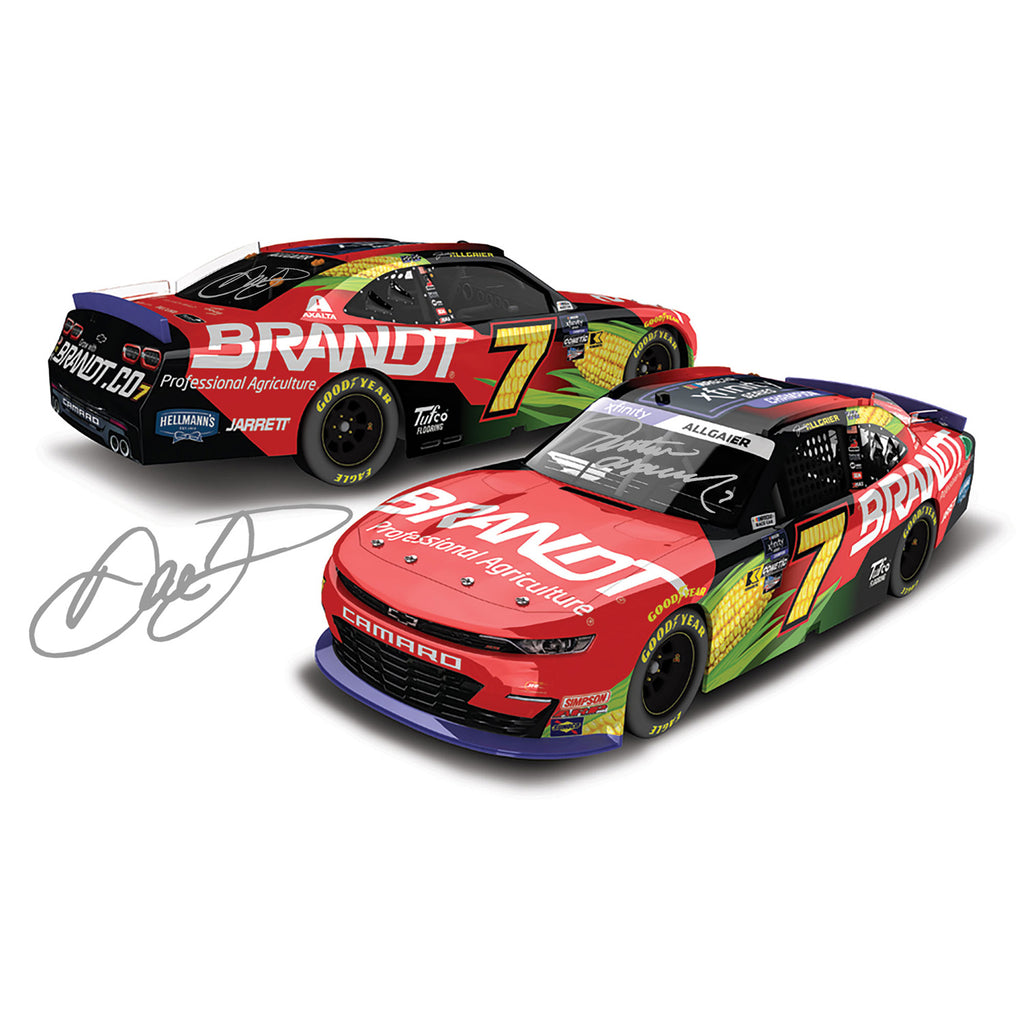 Justin Allgaier / Dale Earnhardt Jr Dual Autographed NASCAR Xfinity Series Champion 1:24 Standard 2024 Diecast Car Hand Signed - Exclusive #7 Brandt