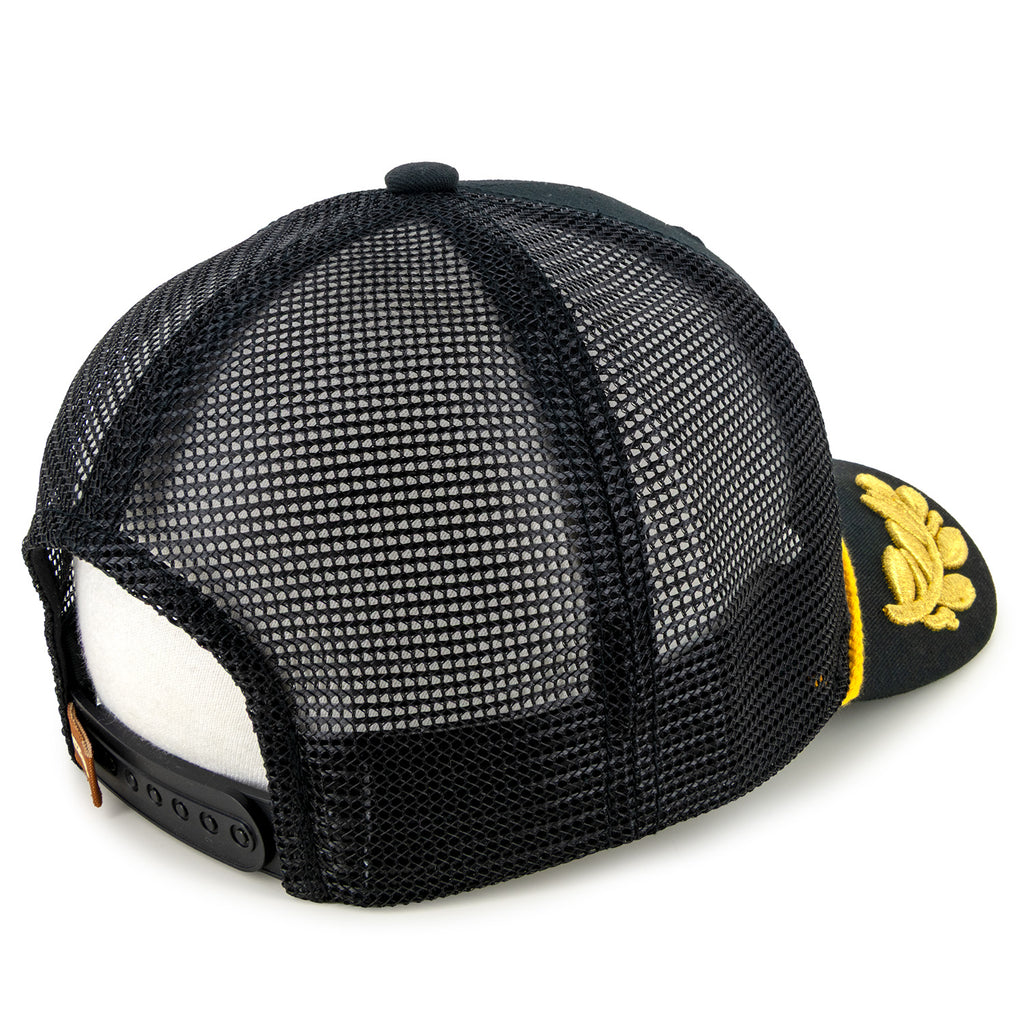 Justin Allgaier 2025 Traveller Whiskey #40 JR Motorsports Gold Leaf Snapback Mesh Hat Black NASCAR JRM