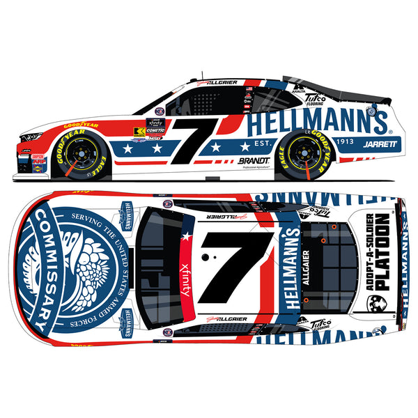 Justin Allgaier Hellmann's DECA Xfinity Series 1:64 Standard 2025 Diecast Car #7 NASCAR