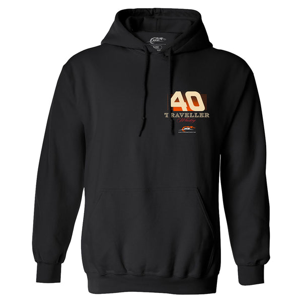 Justin Allgaier 2025 Traveller Whiskey #40 JR Motorsports 2-Spot Hoodie Black NASCAR JRM