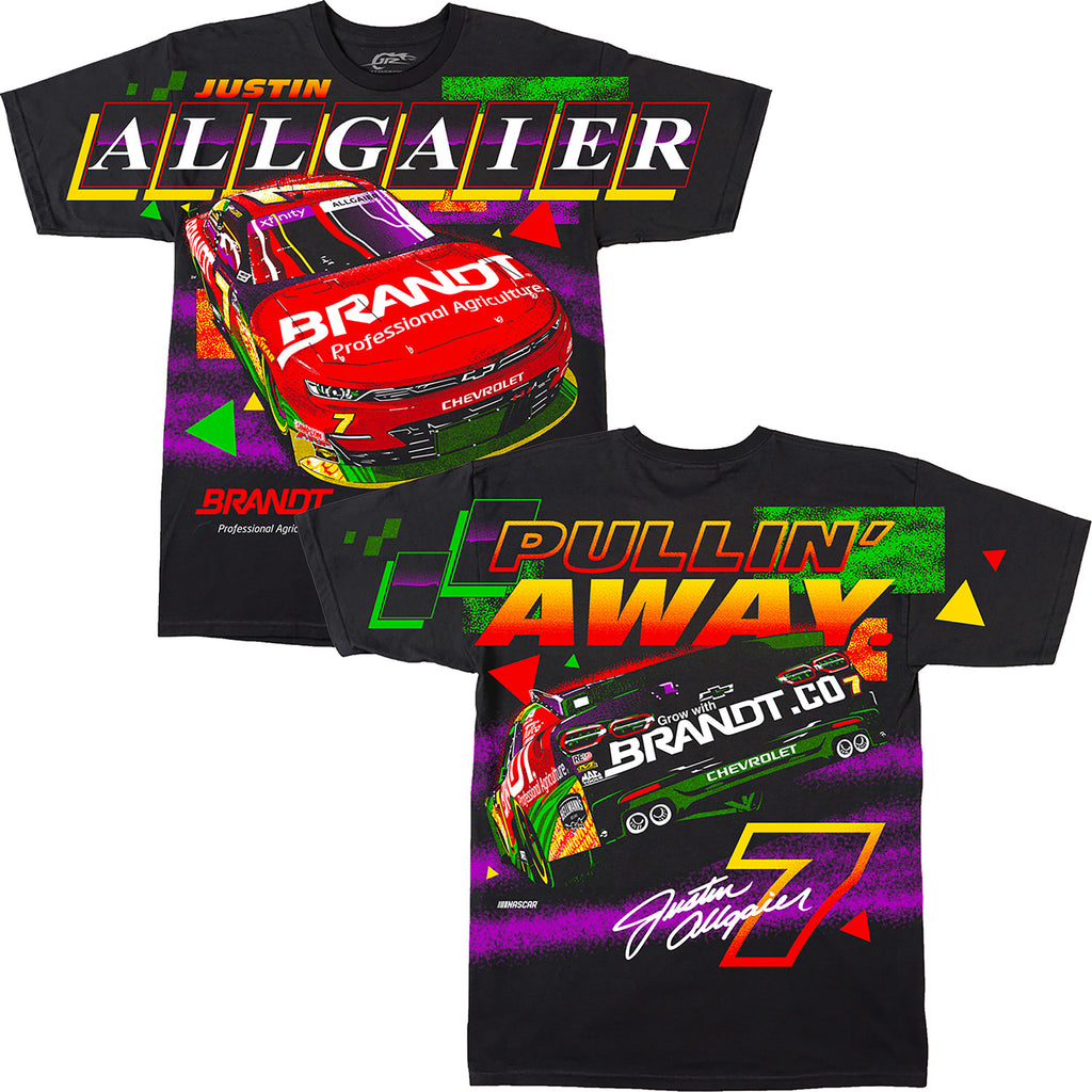 Justin Allgaier 2025 Brandt Total Print Black T-Shirt #7 NASCAR