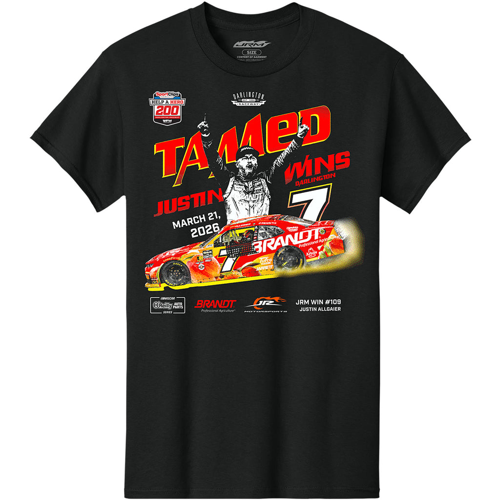 Justin Allgaier 2026 Darlington NOAPS Race Win T-Shirt #7 Brandt NASCAR