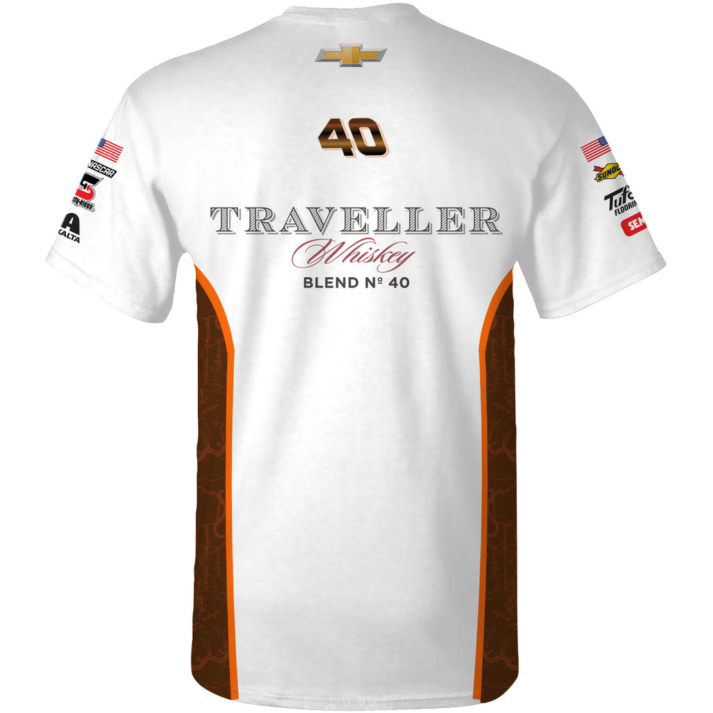 Justin Allgaier 2025 Traveller Whiskey #40 JR Motorsports Sublimated Uniform Pit Crew T-Shirt NASCAR JRM
