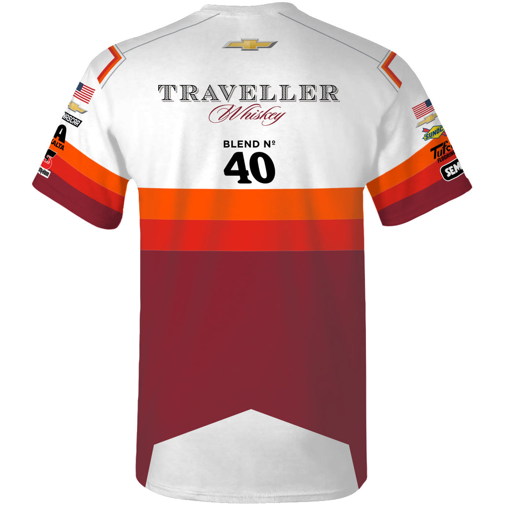 Justin Allgaier 2026 Traveller Whiskey Sublimated Uniform Pit Crew T-Shirt
