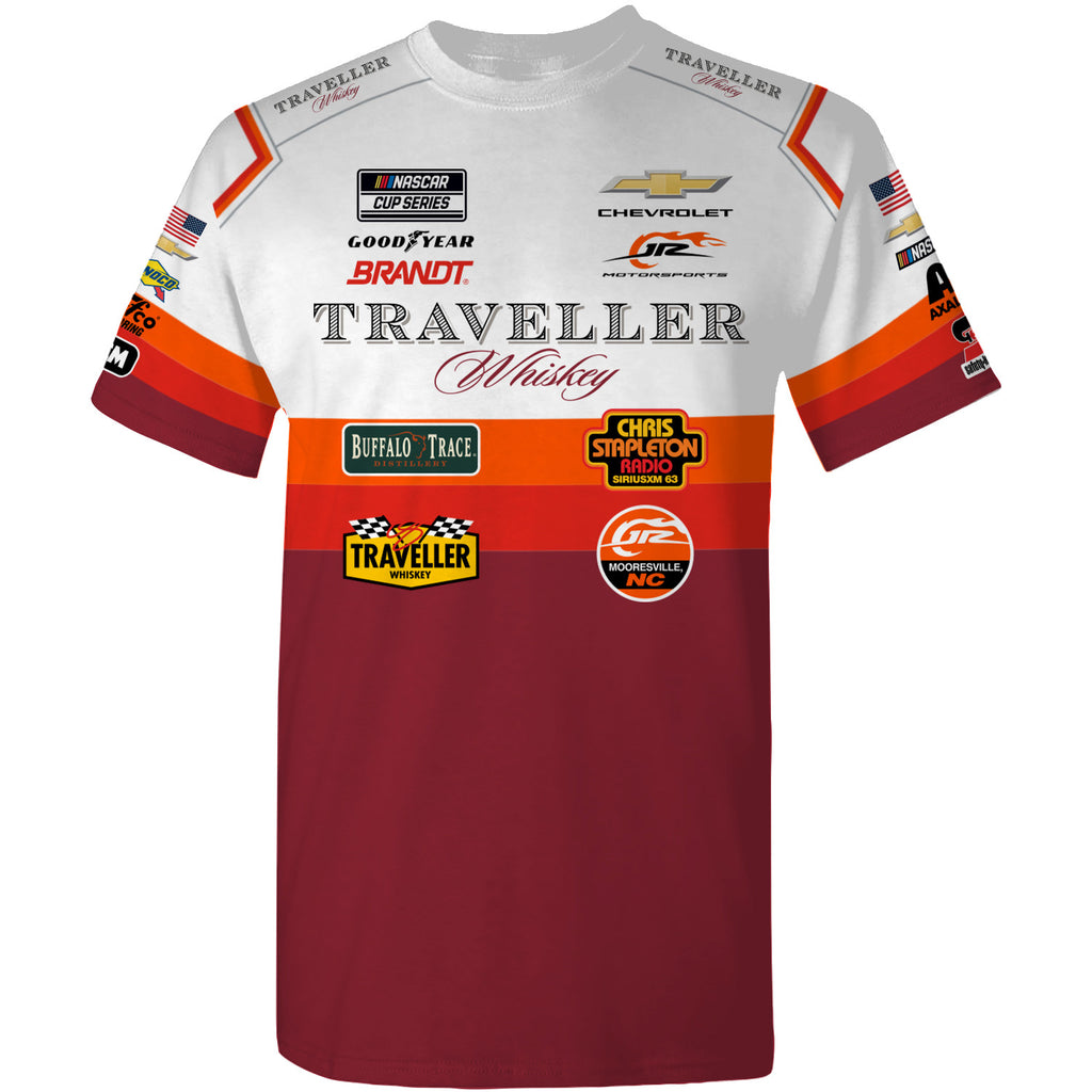 Justin Allgaier 2026 Traveller Whiskey Sublimated Uniform Pit Crew T-Shirt