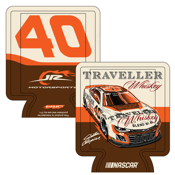 Justin Allgaier 2025 Traveller Whiskey #40 JR Motorsports Can Hugger 12oz Cooler JRM NASCAR