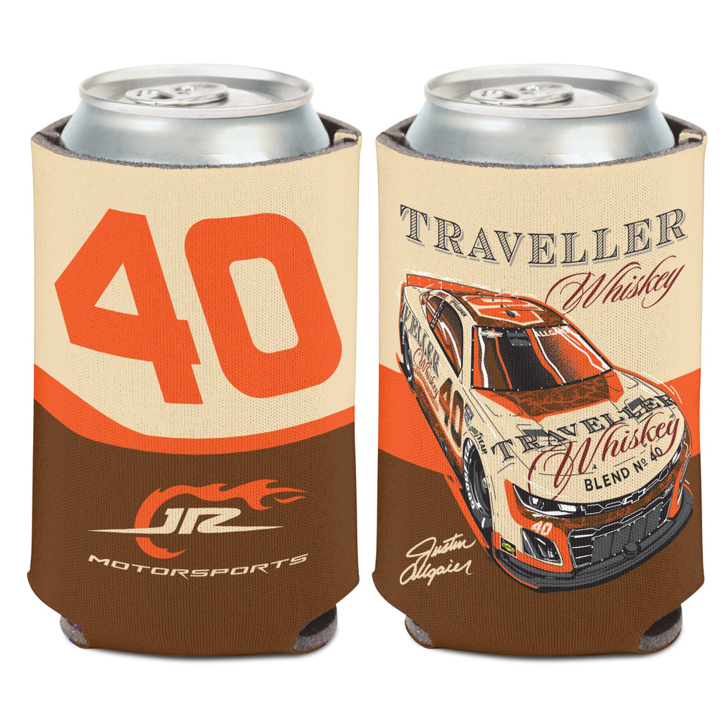 Justin Allgaier 2025 Traveller Whiskey #40 JR Motorsports Can Hugger 12oz Cooler JRM NASCAR