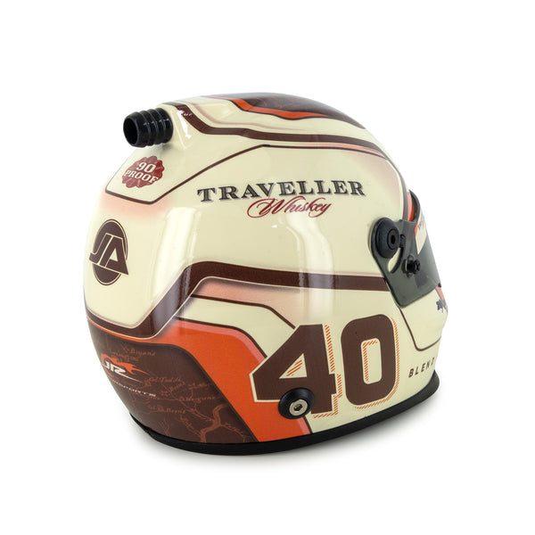 Justin Allgaier 2025 Traveller Whiskey #40 JR Motorsports 1st NASCAR Cup Car Collectible 1/2 Scale Mini Helmet