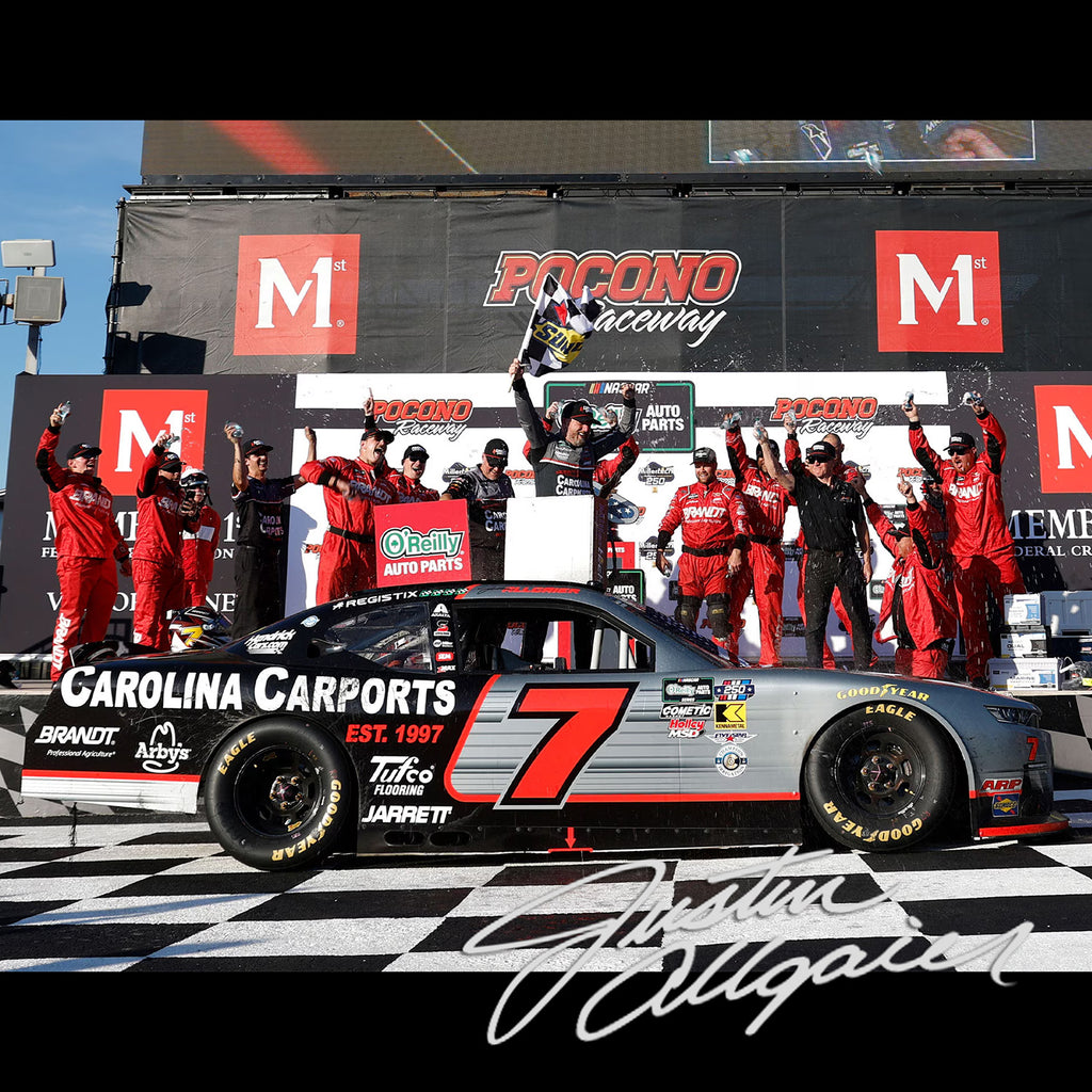 Justin Allgaier Autographed Pocono Race Win 1:24 Standard 2026 Diecast Car #7 NASCAR
