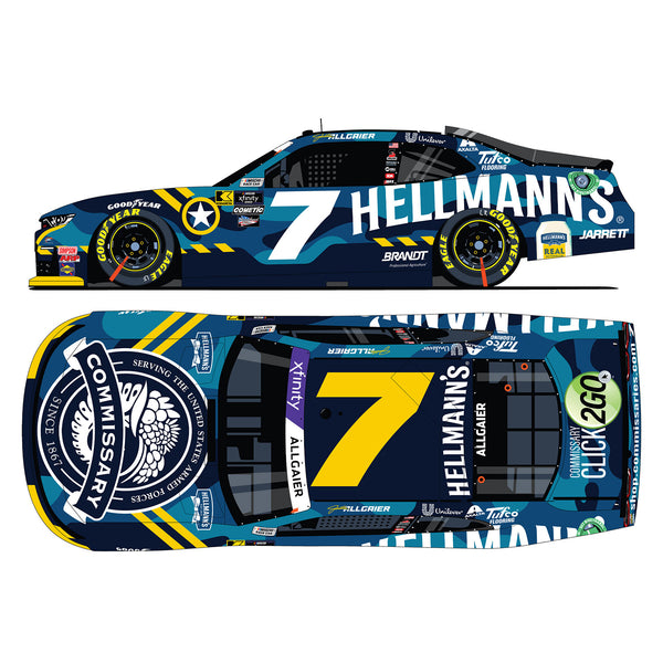 Justin Allgaier Hellmann's DeCA Xfinity Series 1:64 Standard 2024 Diecast Car #7 NASCAR