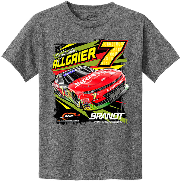 Justin Allgaier 2024 Brandt #7 Heather T-Shirt NASCAR
