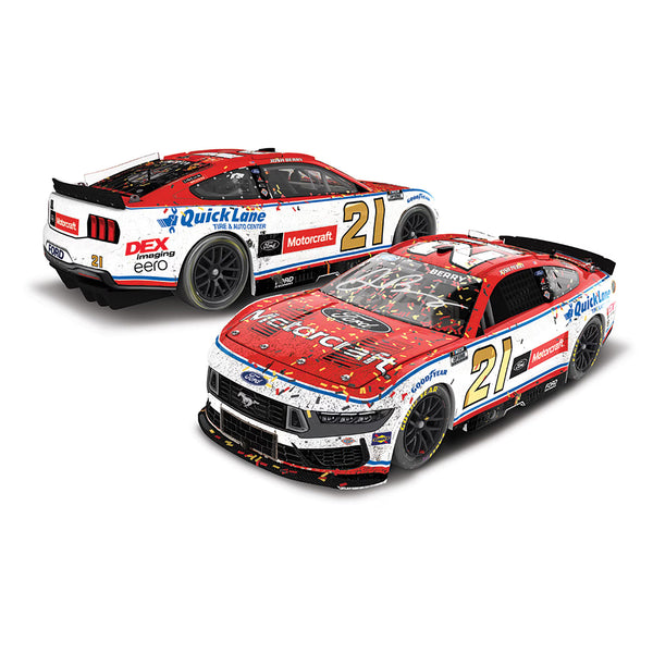 Josh Berry Autographed Las Vegas 1st NASCAR Cup Series Race Win 1:24 Standard 2025 Diecast Car Motorcraft #21 NASCAR