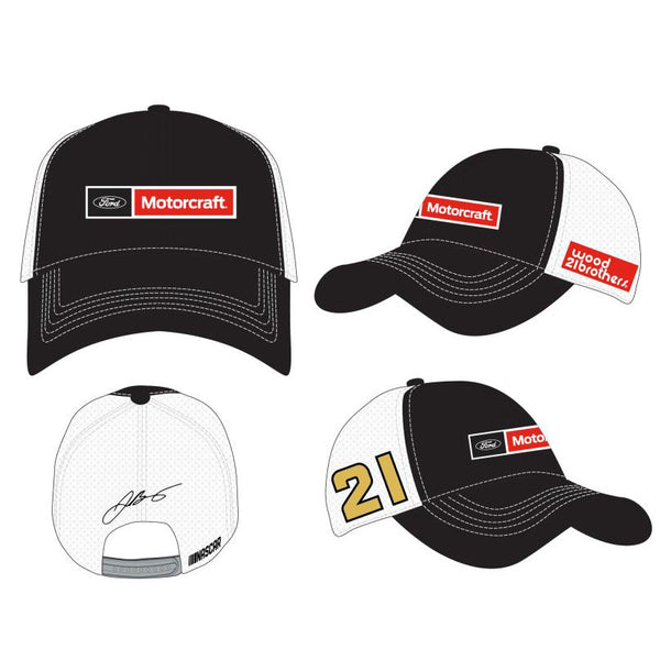 Josh Berry 2025 Motorcraft #21 Sponsor Mesh Hat Black/White NASCAR