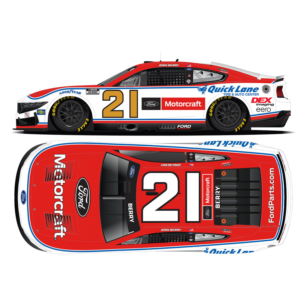 Josh Berry ELITE Motorcraft 1:24 2025 Diecast Car #21 NASCAR