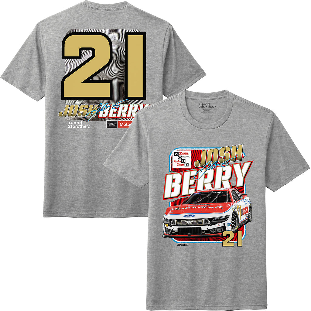 Josh Berry 2026 Motorcraft SPG 2-Spot T-Shirt Gray #21 NASCAR