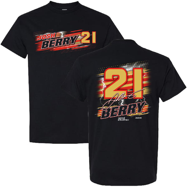 Josh Berry 2025 Name & Number #21 T-Shirt Black NASCAR