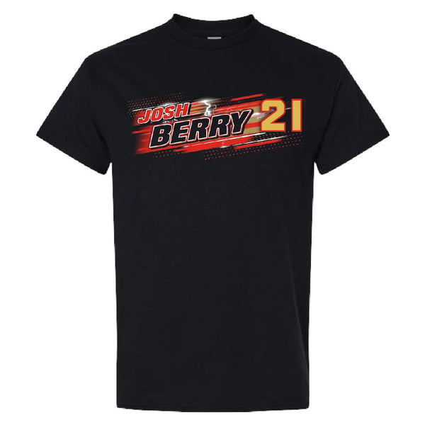 Josh Berry 2025 Name & Number #21 T-Shirt Black NASCAR